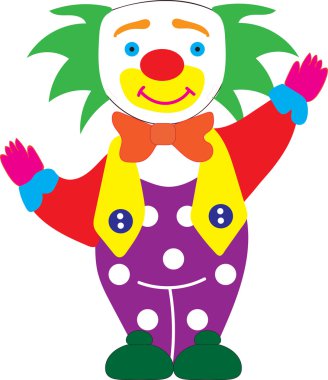 Clown.Vector illüstrasyon