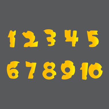 Numerals.Vector illüstrasyon