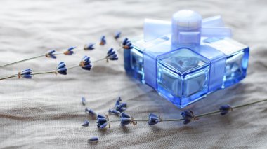 Şişe lavanta kokusu ile ruhları ile