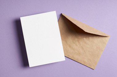 Lavanta rengi kağıt arkaplan, üst görünüm, boşluk kopyala