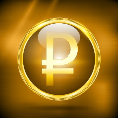 Altın cam Rus Rublesi