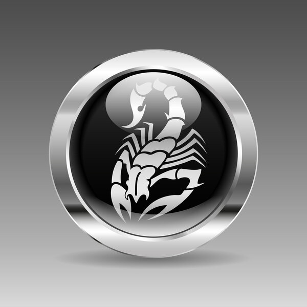 Черная хромированная кнопка - Scorpion
