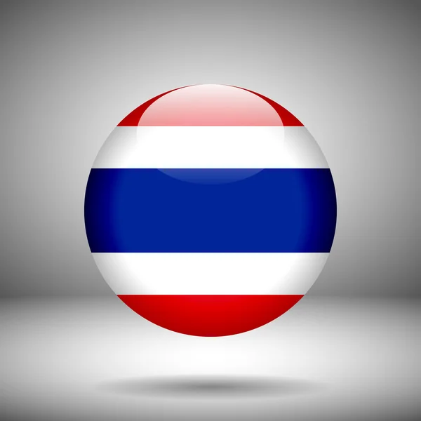 Ronde vlag van Thailand — Stockvector