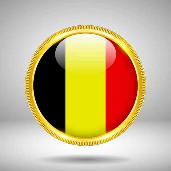 金でベルギーの旗 — ストックベクタ