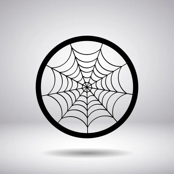 Silueta de una tela de araña — Vector de stock