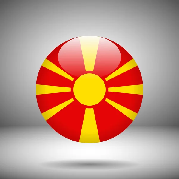 マケドニアの丸の旗 — ストックベクタ