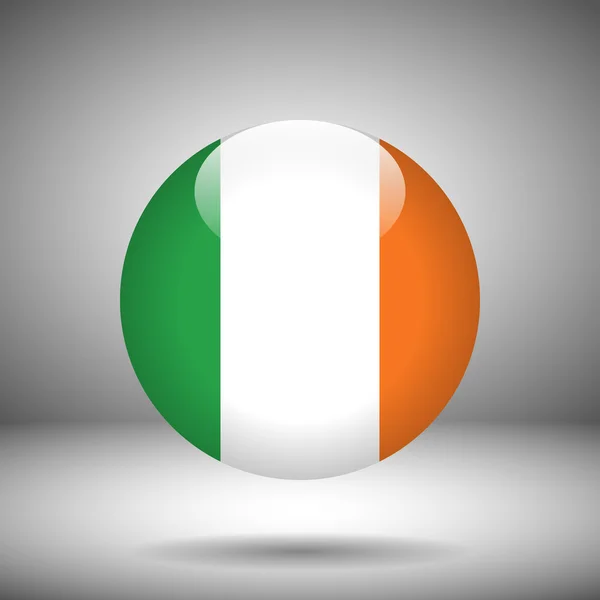 Drapeau rond d'Irlande, illustration vectorielle — Image vectorielle