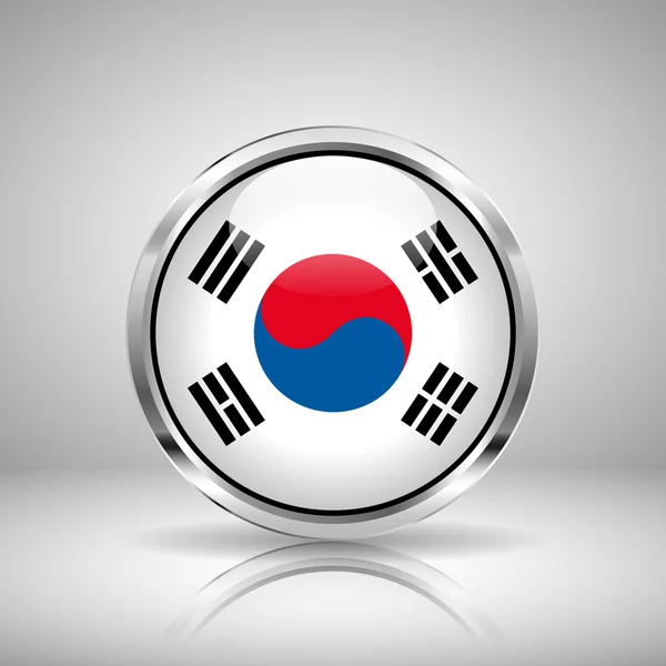 Chrome で韓国の旗 — ストックベクタ