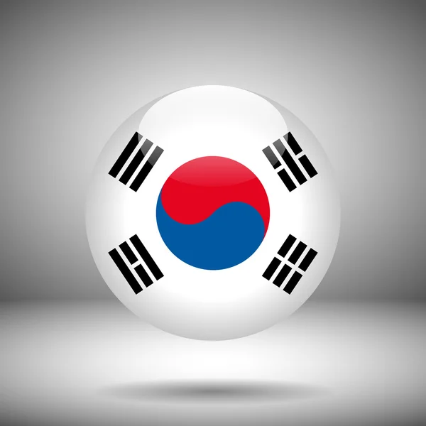 Korea flag button, vector Stock Vector Image by ©cobalt88 2175615
