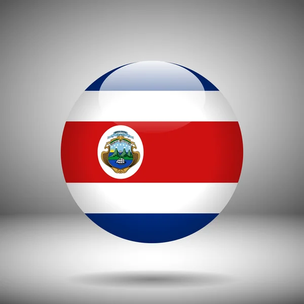 Rundy flaga Kostaryki — Wektor stockowy