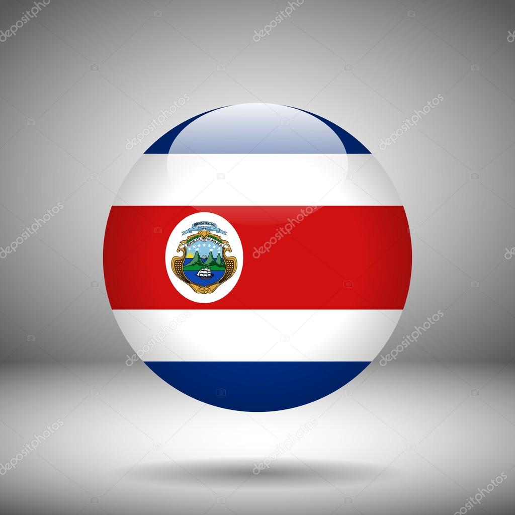 Round flag of Costa Rica