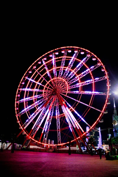 The wheel of review at night. Georgia — Stock Photo, Image