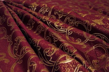 Rich royal burgundy fabric clipart