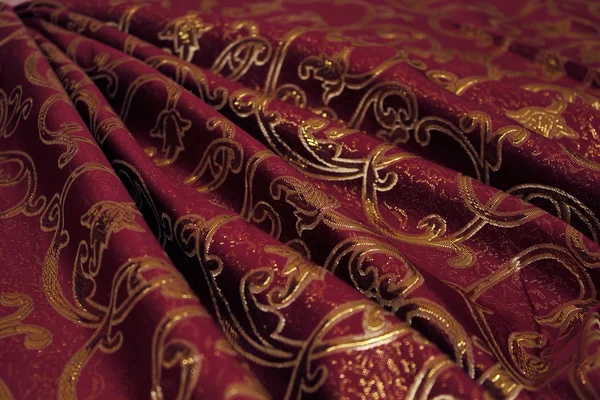 Rich royal burgundy fabric — Stock Photo, Image