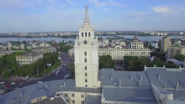 Toren van Voronezh stad — Stockvideo