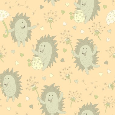 modeli ile kirpi ve karahindiba