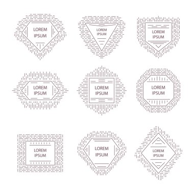 hipster logo, rozet, etiket kümesi