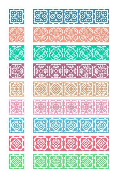 Colorful ornate brushes — Stock Vector