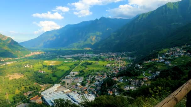 Retiro Montaña Cimamulera Italia Realizado Verano Con Hermoso Plano Panorámico — Vídeos de Stock