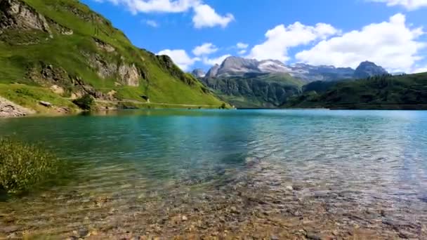 Bergsee Valle Antrona Italien Sommer Mit Einem Wunderschönen Panoramablick — Stockvideo