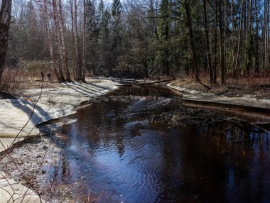 Nehrin kıvrımlarında ilkbahar buzları kıyıda..
