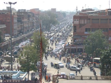 Hindistan 'da trafik vardı. Jaipur..