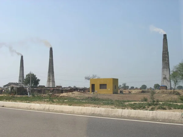 Brickworks Στο Δελχί Jaipur Δρόμο — Φωτογραφία Αρχείου