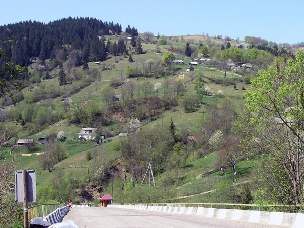 Dorf Den Karpaten Ukraine — Stockfoto