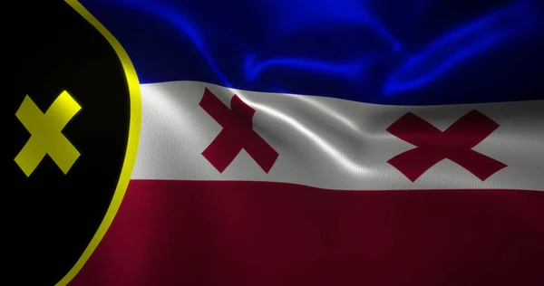 Lmanburg Bayrağı, Dalgalanan kıvrımlı rüya SMP Bayrağı, L 'manberg Bayrağı yakın görünüm, 3D görüntüleme