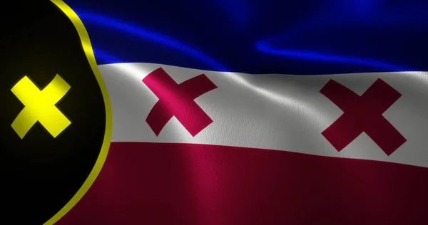 Флаг Lmanburg Флаг Dream Smp Размахивающимися Складками Флаг Manberg Крупным — стоковое фото