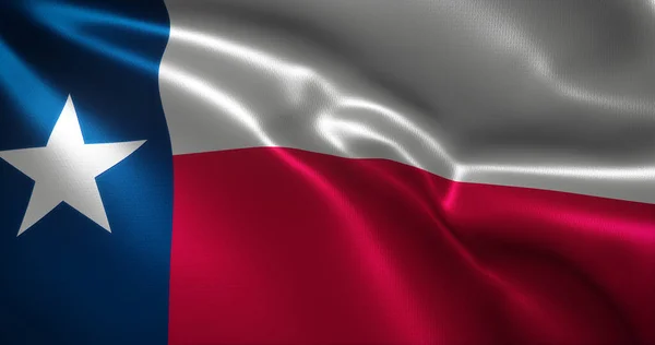 Texas Bayrağı, Amerika Birleşik Devletleri, kıvrımlar, yakın görüş, 3D görüntüleme