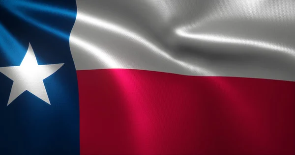 Texas Bayrağı, Amerika Birleşik Devletleri, kıvrımlar, yakın görüş, 3D görüntüleme