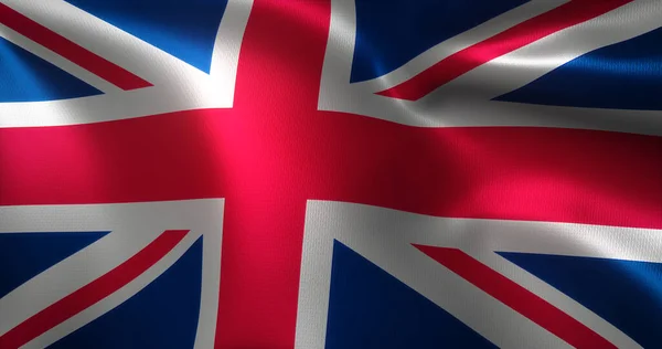 United Kingdom Flag America Vlag Met Golvende Plooien Close View — Stockfoto