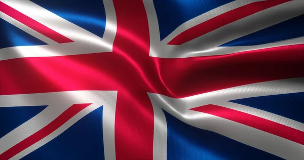 Velká Británie Flag Velká Británie America Flag Waving Folds Close — Stock fotografie
