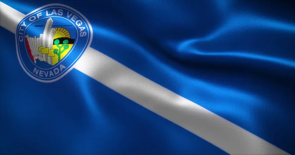 Las Vegas Bayrağı, Amerika Birleşik Devletleri Nevada, kıvrımlar, yakın görüş, 3D görüntüleme