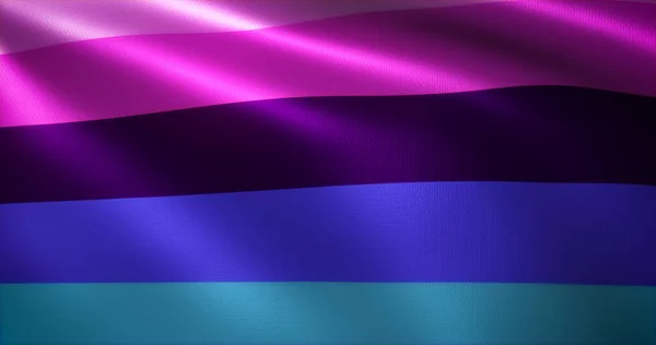 Omni Flag Omnisexual Pride Flag Wling Folds Close View Rendering — стокове фото