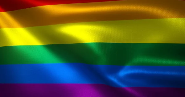 Lqbt Flag Lqbtq Pride Flag Met Golvende Plooien Close View — Stockfoto