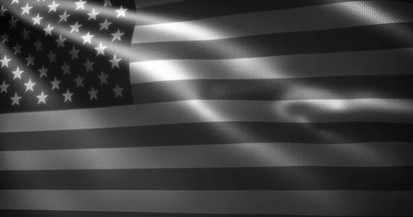 Bandeira Americana Preta Branca Bandeira Dos Estados Unidos América Com — Fotografia de Stock