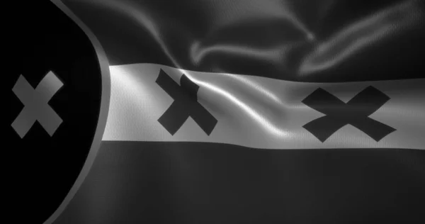 Черно Белый Флаг Лманбурга Мечта Smp Флаг Размахивая Складками Manberg — стоковое фото