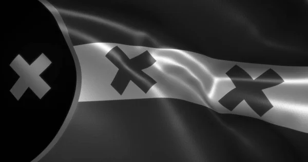 Bandera Lmanburg Blanco Negro Dream Smp Flag Con Pliegues Ondulantes —  Fotos de Stock