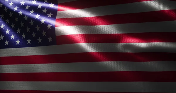 American Flag Spojené Státy Americké Flag Waving Folds Close View — Stock fotografie