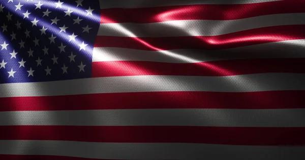 Amerikaanse Vlag Verenigde Staten Van Amerika Vlag Met Golvende Plooien — Stockfoto