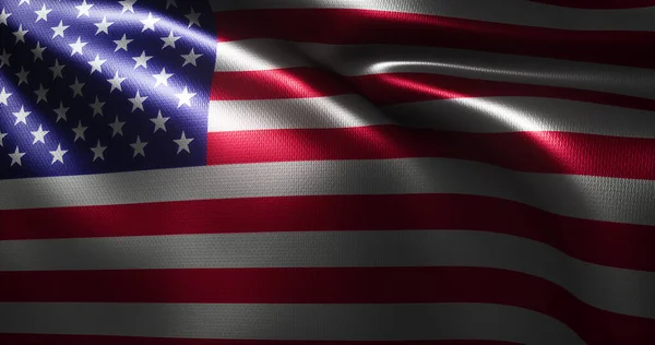 American Flag Spojené Státy Americké Flag Waving Folds Close View — Stock fotografie
