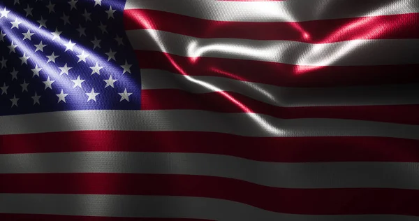Bandiera Americana Bandiera Degli Stati Uniti America Con Pieghe Sventolate — Foto Stock