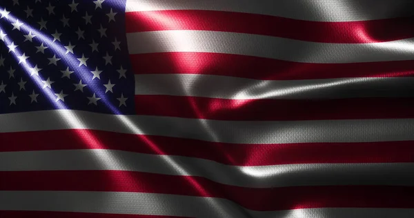 Американский Флаг Флаг Соединенных Штатов Америки Размахивающимися Складками Вид Вблизи — стоковое фото
