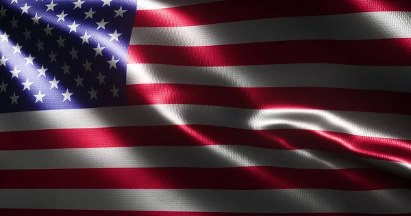 Amerikanische Flagge Flagge Der Vereinigten Staaten Von Amerika Mit Wehenden — Stockfoto