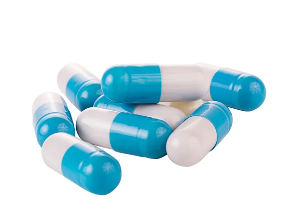 Piller kapslar isolerade på vit bakgrund — Stockfoto