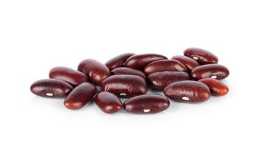 Beyaz adam izole kırmızı fasulye