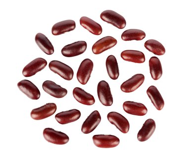 Beyaz arkaplanda kırmızı fasulye izole edildi