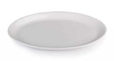 beyaz arkaplanda izole edilmiş beyaz plaka